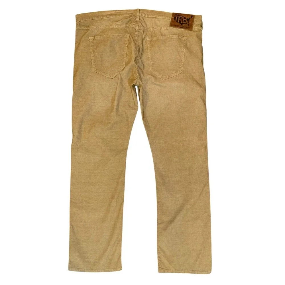 True Religion Bobby Straight Leg Corduroy Pants Khaki Brown Tan Men’s Size 42